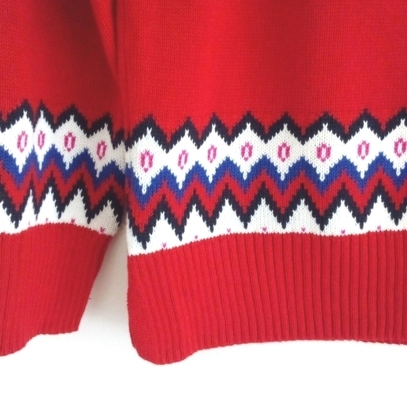 CHARTER Club Cable Yoke Knit Activewear Crew neck Pullover Size L - Picture 7 of 14